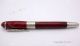 Replica Mont Blanc Daniel Defoe Red Barrel Fineliner Pen Silver Clip (2)_th.jpg